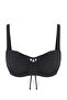 Siyah Tünelli Balconette Kaplı Bikini Üstü TBESS25BU00059 - 4