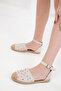 Beige Suede Women's Sandals 20452