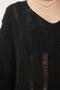 Woman's Black Oversize Knitwear Pullover with Ripped Detail KI00105 - 5