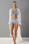 White Maxi Woven Ruffled Kimono&Kaftan Tbess25Km00024 - 3