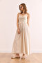 Women's Ecru Top Openwork Strap Midi Dress Elb- 19002360 - 4