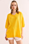 Women Yellow V Neck Short Sleeve Flowy Blouse Blz- 19002899 - 3