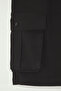 Black Large Size Cargo Pocket Regular Fit Comfortable Cotton Shorts & Bermuda Tmnss25Ap00008 - 4