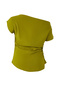 Oil Green Crepe Summer Woven Zipper Plus Size Blouse Tbbss25Af00016 - 7