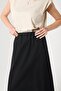 Black Color Pencil Form Long Length Women's Skirt - 2