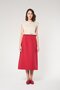 Red Color Pencil Form Long Length Women's Skirt - 2