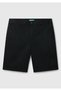 Men's Black Chino Bermuda - 2