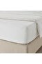 DVALA Fitted Sheet White 90x200 cm – 100% Cotton, Soft, Durable, Breathable, Perfect Fit - 2