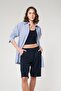 Navy Blue Color Women's Bermuda Shorts