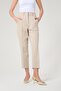 Beige Color Women's Carrot Pants - 4