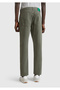 Men's Pale Green 100% Cotton Waist Logo Label 5 Pocket Straight Fit Pants - 3