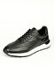 Pietro Black Genuine Leather Handmade Black Sneakers Shoes