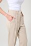 Beige Color Women's Carrot Pants - 6