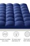 COTTON FIBER FILLED BLUE MATTRESS TOPPER 180 x 200 x 7 CM - 2
