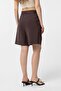 Brown Pleated Women's Bermuda Shorts - 5