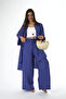 Women's Long Back Oversize Shirt Pants Set - 5