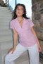 Rosa Gingham-Damenhemd Mg2359 - 4
