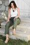 Khaki Pocket Jogger Leg: Elastic Waist Mixed Woven Casual Sleep Consumption - 6