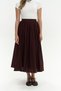 Amaya Ankle-Length Pleated Burgundy Skirt - 7