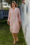 Isspanish Sleeve Striped Powder Judge Collar Casual Dress - 7