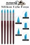 Blue Silicone Tip Brush Modeling 5 in 1 Pack Rubber Polymer Clay Pottery Ceramic Sculpting Pen