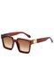 Stylish Unisex Sunglasses – Brown Gradient Lens, Gold Metal
