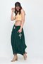 Women's Petrol Elastic Waist Ethnic Embroidery Detailed Pocket Skirt - 2