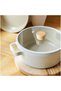 Fika Cast Iron 5-Piece Beige Colored Pot Set with Glass Lid - 6