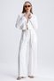 Women's Tied Crop Jacket and Belted Palazzo Trousers Two Piece Set