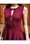 Women's Flounce Front Chest Bow Detailed Mini Dress - 4
