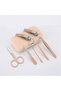 Nail Clippers Pedicure Grooming Kit Stainless Steel 7 in 1 Luxury Leather with Travel Bag - 3