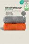 Set of 2 Towels 100% Cotton Certified, Striped Bordered Superior Absorbent Hand Face Kitchen Towel 50X90Cm - 2