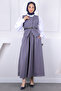 Smoked Belted Vest Skirt Suit - 2