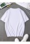 Triangle Mountain T-Shirt - White Printed Oversize Crew Neck Short Sleeve Loose Fit - 2