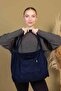 Mute Bag Cobalt Blue - Navy Blue 00S Shopper Bag Zippered Lined Shoulder School Bag (32/36) - 4