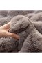 Soft And Comfortable Faux Fur Grey 3Pc 210x90Cm Sofa Cover/Topper - 3