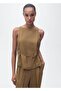 Linen Blended Blouse with Tie Detail
