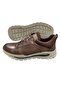 Brown Leather Sports Men's Shoes - 4