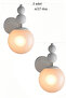Bulk Applique Glass Headboard Metal Body 2 Wall Lamps with Cable