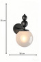 Bulk Applique Glass Headboard Metal Body 2 Wall Lamps with Cable - 6