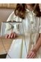 Girls' Special Occasion Short Evening Dress - Buttoned, Special Design - Bag Accessorized_M2446 - 4