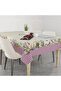 EASTER Themed Fancy Bunny Patterned Printed Decorative Stain-Free Tablecloth - 2