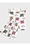 Girl's Cotton White Cat Patterned Short Sleeve Shorts Summer Pajama Set - 2