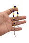 Yellow Navy Blue Team Fan Special Glass Zaza Rosary