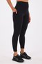 Sculpt Women's High Waist Push up Pocketed Long Sports Leggings Black - 3