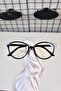 Black Bone 50 Ekartman Cat Eye Clear Women Men Blue Light Protection Blue Block Screen Goggles - 7