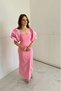 Pearl Embroidered Balloon Sleeves Long Evening Dress - 2