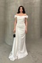 Off-Shoulder Draped Evening Dress