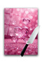 Glass Cutting Board Chopping Board Pink Crystal Heart Dowry Gift 35X25 cm