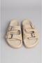 Seç 8043 Genuine Leather Stone Women's Slippers Beige Suede - 2